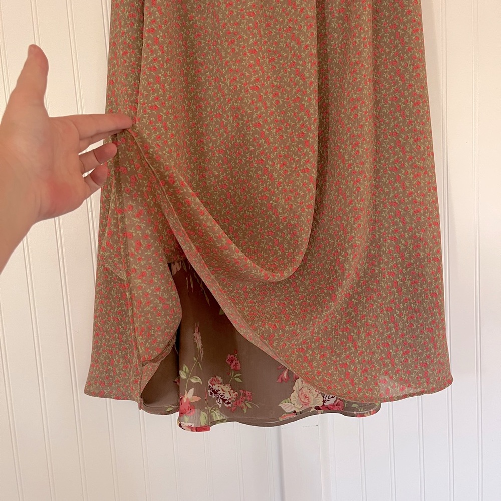 Brown Floral A-Line Maxi Skirt - Women's - Picture 11 of 12